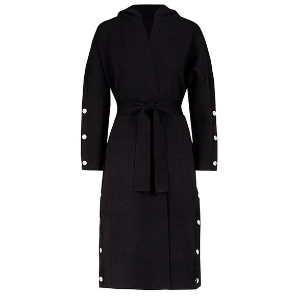 Maje Maelio Button-Embellished Hooded Coat 900$ SIZE 1 - Picture 8 of 8